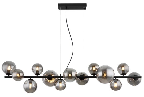 Lustră LED pe cablu Globo 56133-13H RIHA 13xG9/3,5W/230V fumuriu/negru