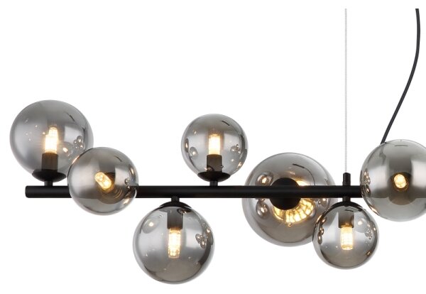 Lustră LED pe cablu Globo 56133-13H RIHA 13xG9/3,5W/230V fumuriu/negru