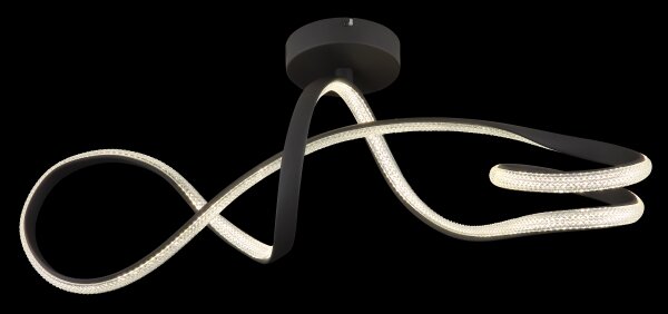 Lustră LED aplicată Globo 67341DS SWIRL LED/30W/230V negru