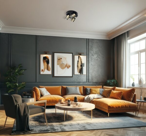 Spot Kanlux 38963 LAURIN 3xGU10/10W/230V alamă/negru