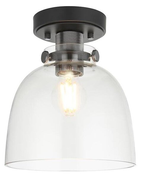 Plafonieră Endon 99106 URBAN 1xE27/10W/230V negru/transparent