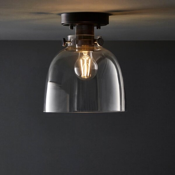 Plafonieră Endon 99106 URBAN 1xE27/10W/230V negru/transparent