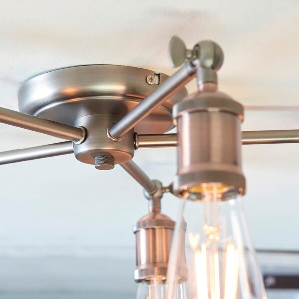 Endon 76336 - Corp de iluminat cu spoturi HAL 5xE27/40W/230V crom mat/cupru