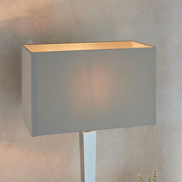 Lampă de masă MORETO 1xE27/60W/230V crom lucios/gri