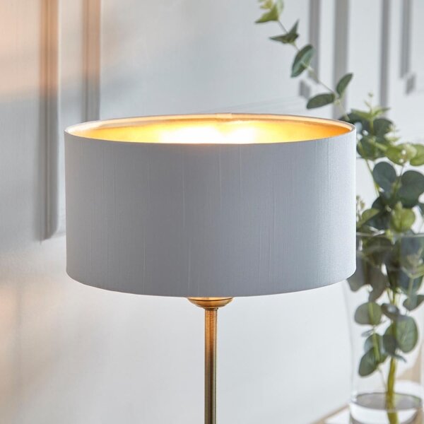 Lampă de masă Endon 104054 HIGHCLERE 1xE14/7W/230V alb/alamă d. 25 cm