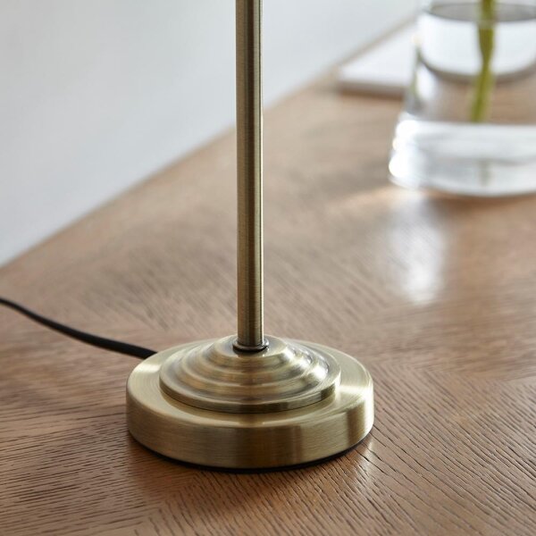 Lampă de masă Endon 104054 HIGHCLERE 1xE14/7W/230V alb/alamă d. 25 cm