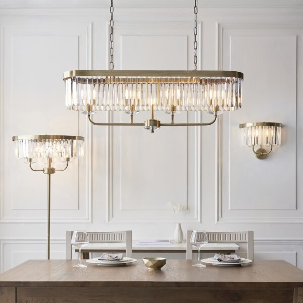 Lampadar Endon 110644 CHESTERFIELD 3xE14/6W/230V alamă