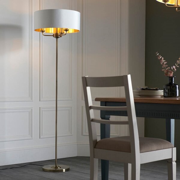 Lampadar Endon 98935 HIGHCLERE 3xE14/40W/230V alb/alamă