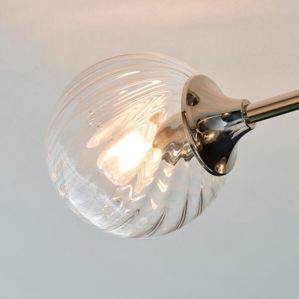 Lustră pe tijă Endon 104050 ALLEGRA 6xE14/7W/230V crom lucios/transparent