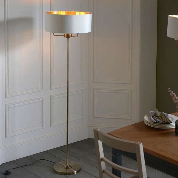 Lampadar Endon 98935 HIGHCLERE 3xE14/40W/230V alb/alamă