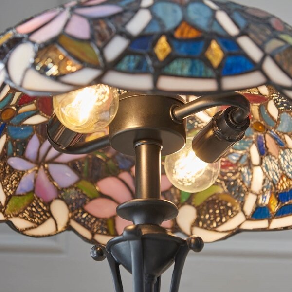 Endon 64327 - Lampă de masă Tiffany SULLIVAN, 2xE14/40W/230V, diametru 30 cm