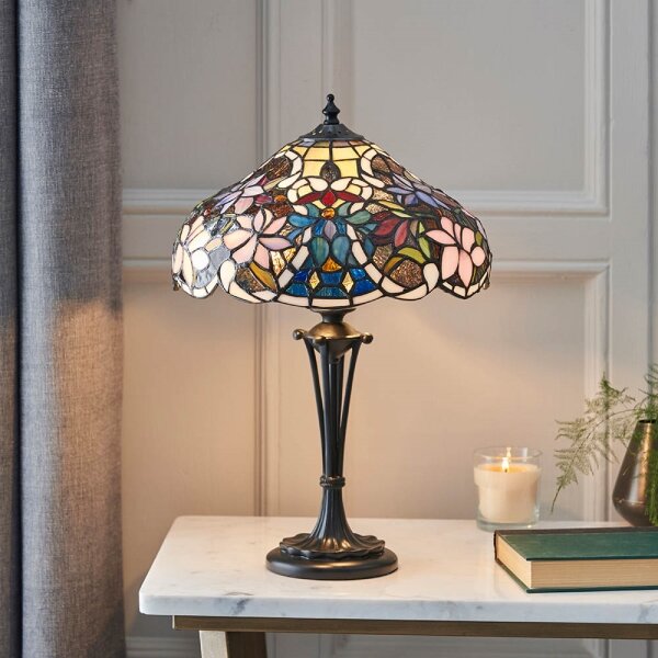 Endon 64327 - Lampă de masă Tiffany SULLIVAN, 2xE14/40W/230V, diametru 30 cm