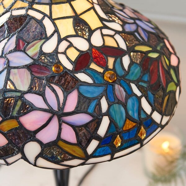 Endon 64327 - Lampă de masă Tiffany SULLIVAN, 2xE14/40W/230V, diametru 30 cm