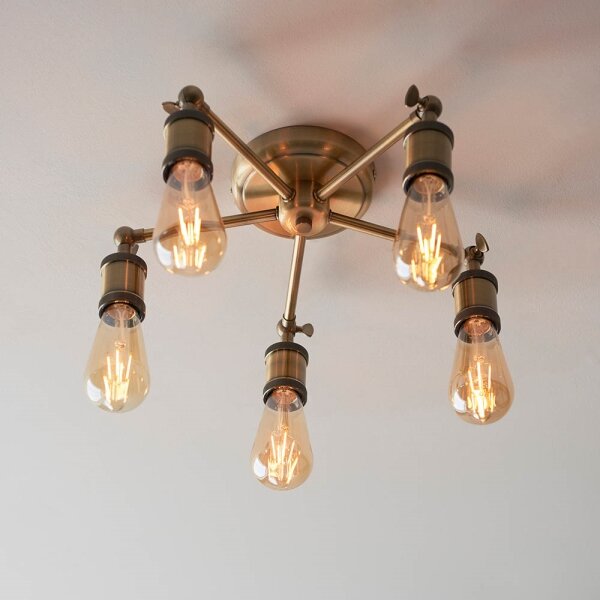 Endon 97244 - Spot halogen 5xE27/40W/230V, alamă