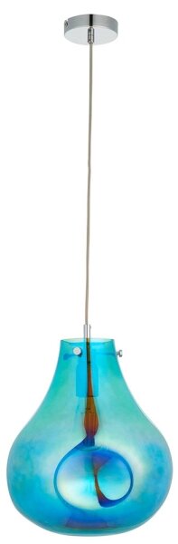 Lustră pe cablu Endon 99791 EUROPA 1xE27/10W/230V albastru