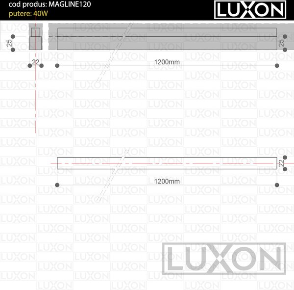 Proiector SMART pentru sina magnetica LINE120 LED LUXON