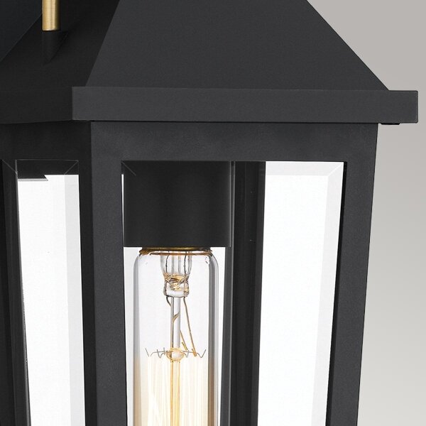 Quoizel QZ-BUCKLEY-S-MBK - Aplica de exterior pentru perete Buckley S 1xE27/40W/230V IP44