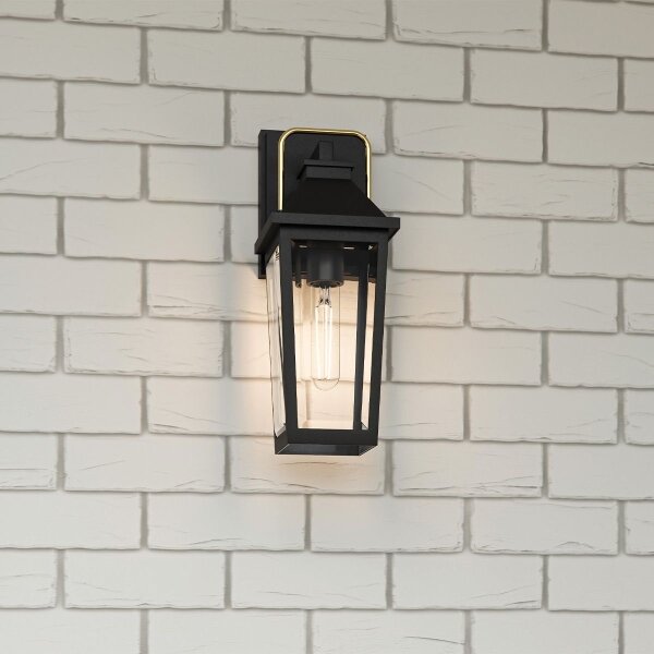 Quoizel QZ-BUCKLEY-S-MBK - Aplica de exterior pentru perete Buckley S 1xE27/40W/230V IP44