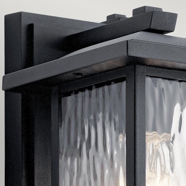 Kichler KL-CAPPANNA-S-BKT - Aplică de perete pentru exterior CAPPANNA 1xE27/60W/230V IP44