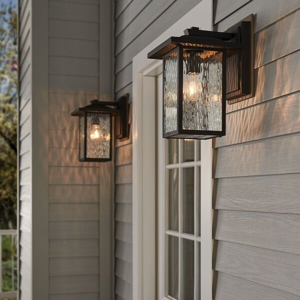 Kichler KL-CAPPANNA-M-BKT - Aplică de perete pentru exterior CAPPANNA M, 1x E27/60W/230V, IP44