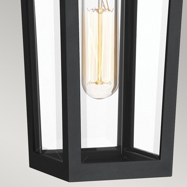 Quoizel QZ-BUCKLEY-S-MBK - Aplica de exterior pentru perete Buckley S 1xE27/40W/230V IP44