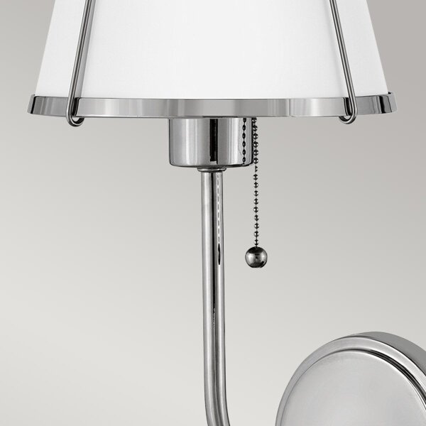 Lampă de perete Hinkley HK-CLARKE1-PN-WHq CLARKE 1xE27/40W/230V crom/alb