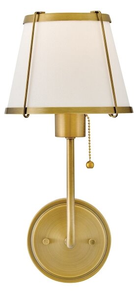 Lampă de perete Hinkley HK-CLARKE1-DBR-OW CLARKE 1xE27/40W/230V alamă/alb