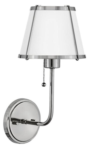 Lampă de perete Hinkley HK-CLARKE1-PN-WHq CLARKE 1xE27/40W/230V crom/alb