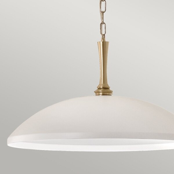 Lustră pe lanț Kichler KL-DELAROSA-P-WH DELAROSA 1xE27/60W/230V alb/alamă