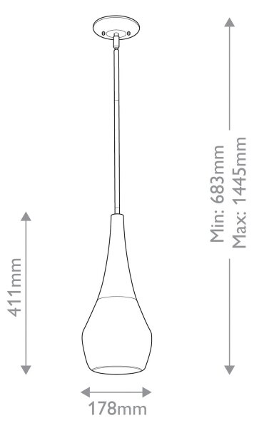 Lustră pe tijă Kichler KL-DEELA-P-CPZ DEELA 1xE27/60W/230V d. 17,8 cm alamă