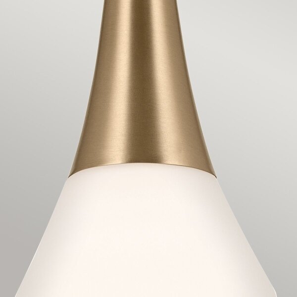Lustră pe tijă Kichler KL-DEELA-P-CPZ DEELA 1xE27/60W/230V d. 17,8 cm alamă