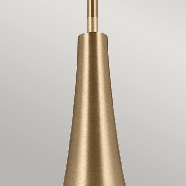 Lustră pe tijă Kichler KL-DEELA-P-CPZ DEELA 1xE27/60W/230V d. 17,8 cm alamă