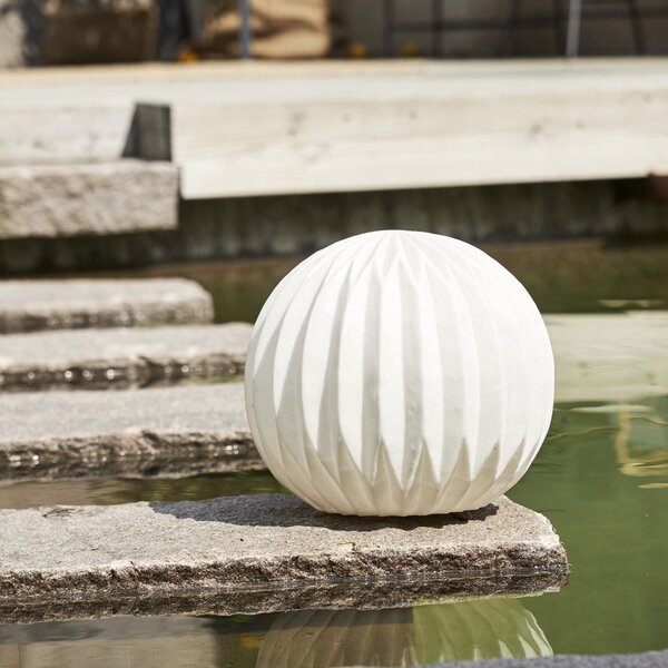 STAR TRADING LED lumina patio Sandy, Ø 30 cm plastic alb baterie, Alb, Plastic, Modern