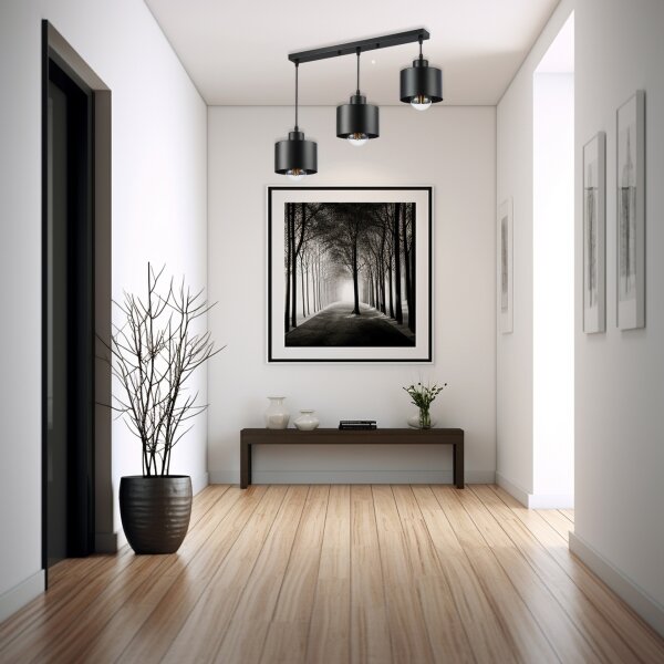 Lustră pe cablu 3xE27/35W/230V negru