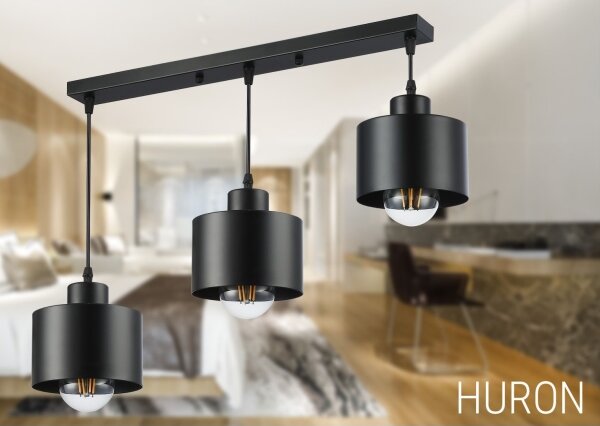 Lustră pe cablu 3xE27/35W/230V negru