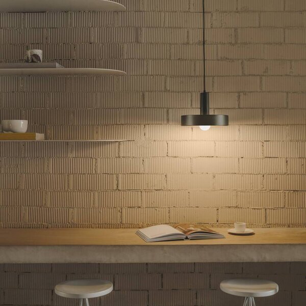 LEDS-C4 Keops 1 lampă suspendată LED, maro mat, Ø 28 cm, aluminiu, reglabil, Maro / Rugină, Camera de zi / sufragerie, Aluminiu, Modern