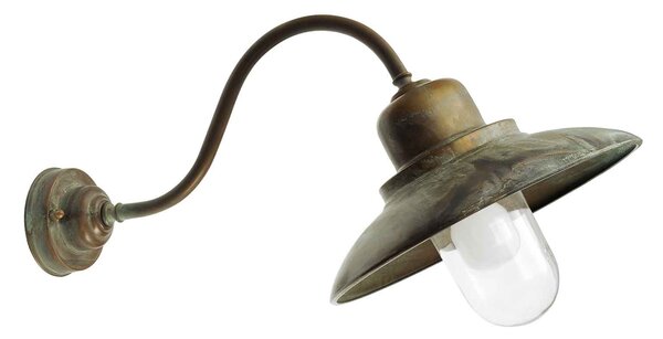 Moretti Luce Aplică de exterior Patio 1351 alamă antic/clar, reglabil, Bronz / Alamă Veche, Metal, Antichitate