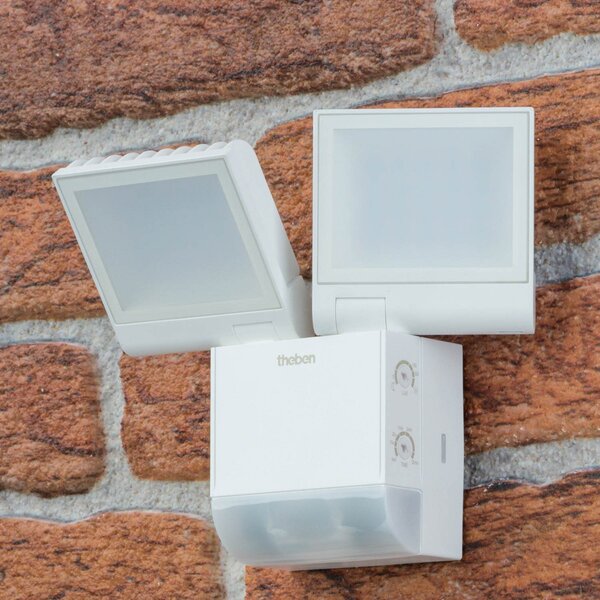 Theben LED lampă de perete pentru exterior TheLeda S17-100, alb, senzor, Alb, Plastic
