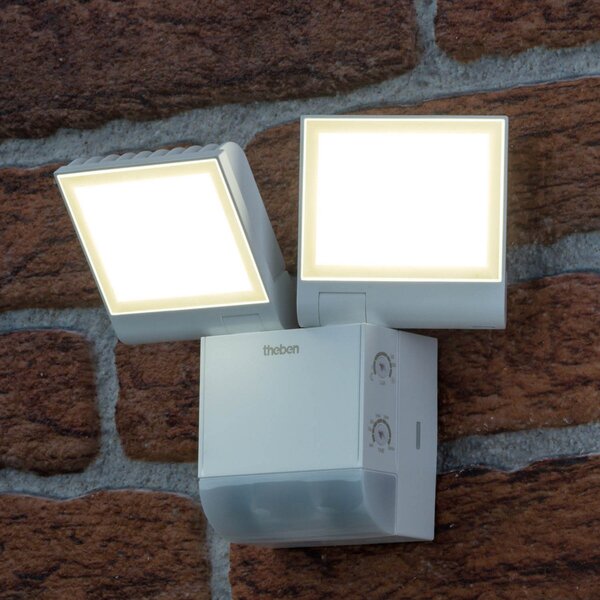 Theben LED lampă de perete pentru exterior TheLeda S17-100, alb, senzor, Alb, Plastic