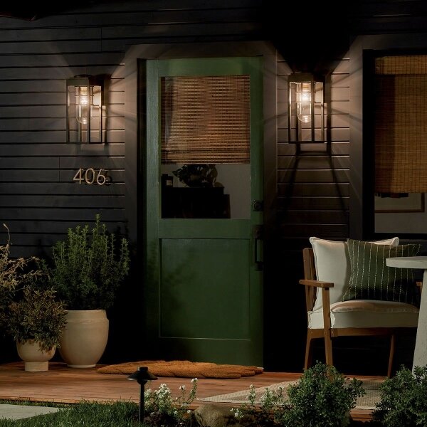 Kichler KL-HONE-M-BKT - Aplica de perete pentru exterior HONE M, 1x E27, 60W, 230V, IP44