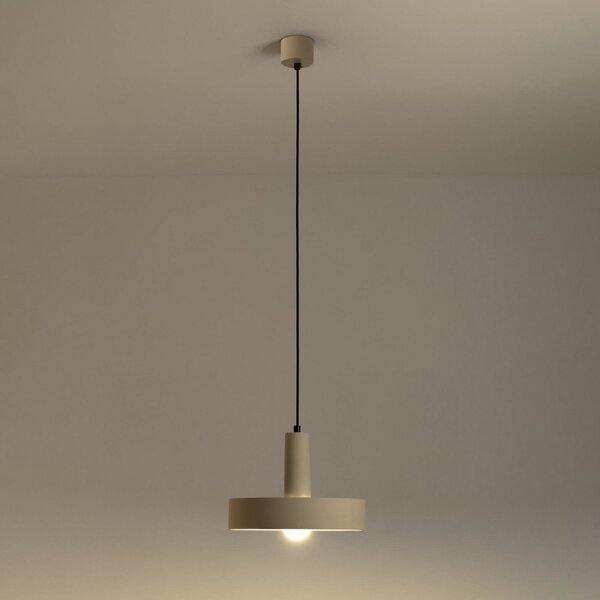 LEDS-C4 Keops 1 lampă suspendată LED, maro mat, Ø 28 cm, aluminiu, reglabil, Maro / Rugină, Camera de zi / sufragerie, Aluminiu, Modern