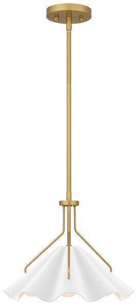 Lustră pe tijă Quoizel QZ-MEJIA-1P-S-AB MEJIA 1xE27/60W/230V d. 35,6 cm alamă