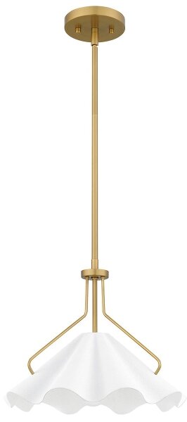 Lustră pe tijă Quoizel QZ-MEJIA-1P-S-AB MEJIA 1xE27/60W/230V d. 35,6 cm alamă