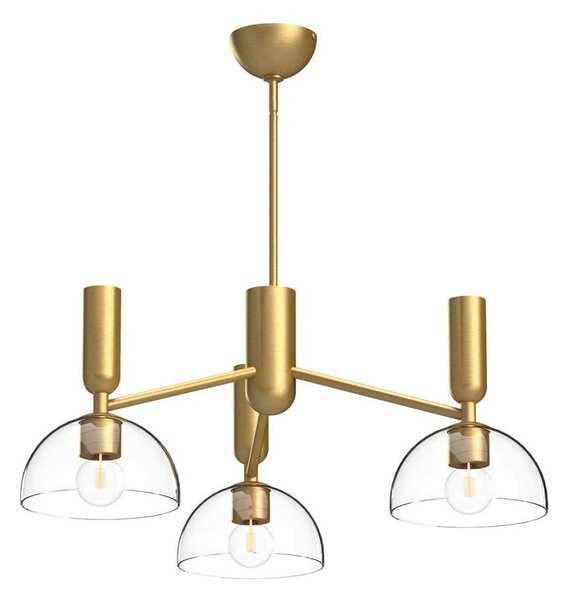 Lustră pe tijă Alora Mood ALM-JUDE3-GD-CL JUDE 3xE27/60W/230V alamă