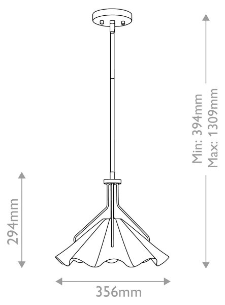 Lustră pe tijă Quoizel QZ-MEJIA-1P-S-AB MEJIA 1xE27/60W/230V d. 35,6 cm alamă