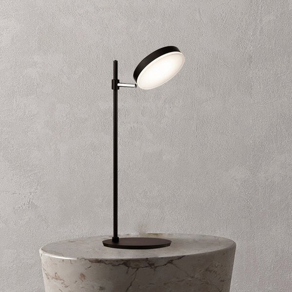 Maytoni LED lampă de masă Fad, negru, metal 47 cm reglabil, reglabil, Negru, Camera de zi / sufragerie, Metal, Modern