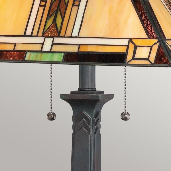 Quoizel QZ-NAVAJO-TL-VB - Lampă de masă Tiffany NAVAJO, 2xE27/60W/230V