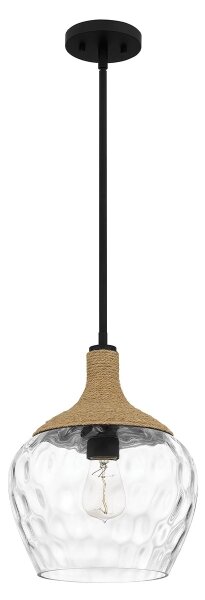 Lustră pe tijă Quoizel QZ-ROYER-1P-MBK ROYER 1xE27/60W/230V d. 30,2 cm