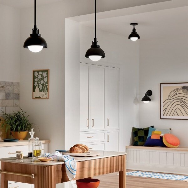 Lampă de perete Kichler KL-NIVA-1W-1P-BK NIVA 1xE27/40W/230V negru
