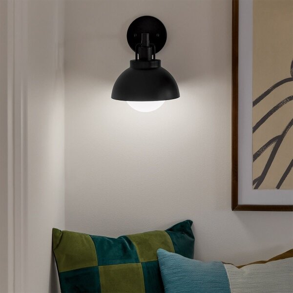 Lampă de perete Kichler KL-NIVA-1W-1P-BK NIVA 1xE27/40W/230V negru